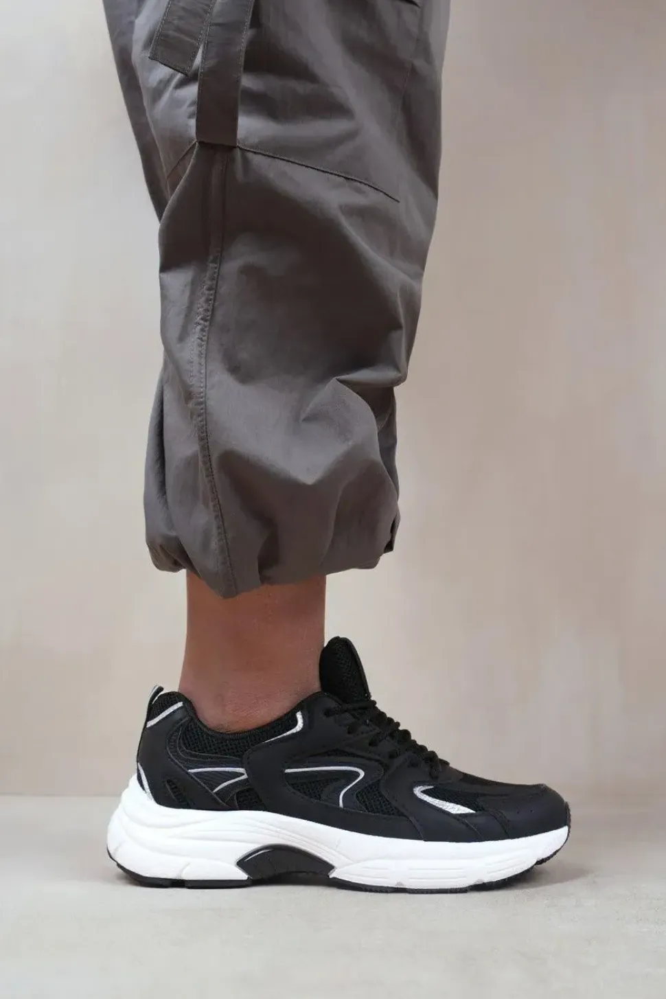 'Tempo' Panel Detail Lace Up Chunky Sole Trainers