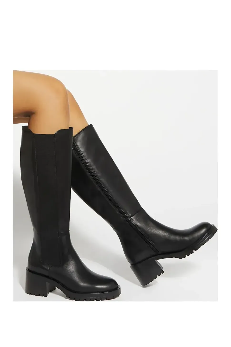 'Tessia' Leather Knee High Boots