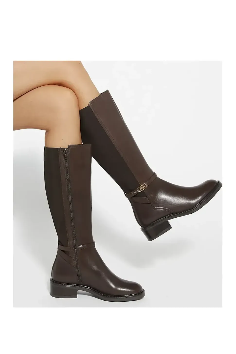 'Tias' Leather Knee High Boots