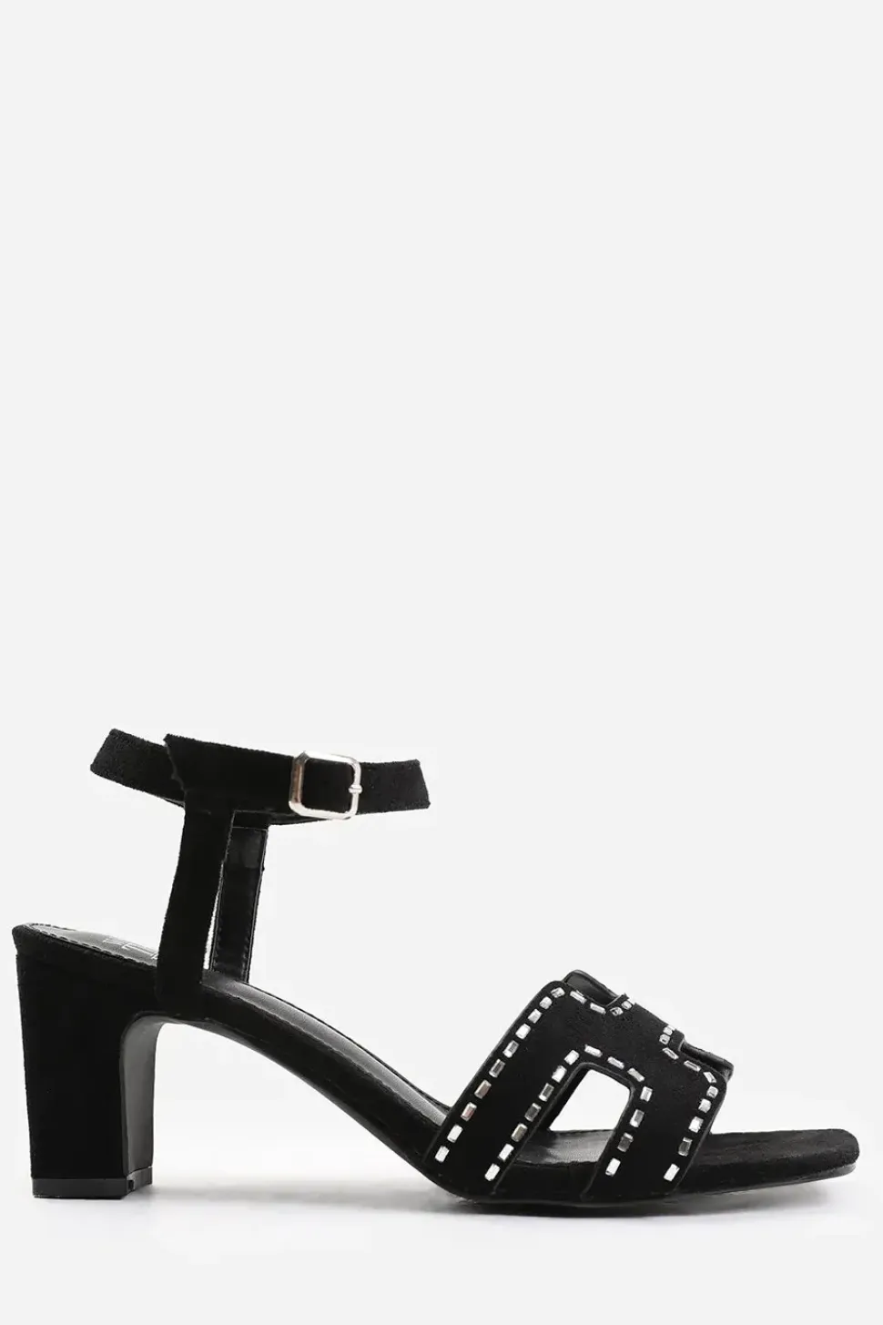'Tinsley' Wide Fit Low Block Heel With Cut Out Detailing And Diamantes