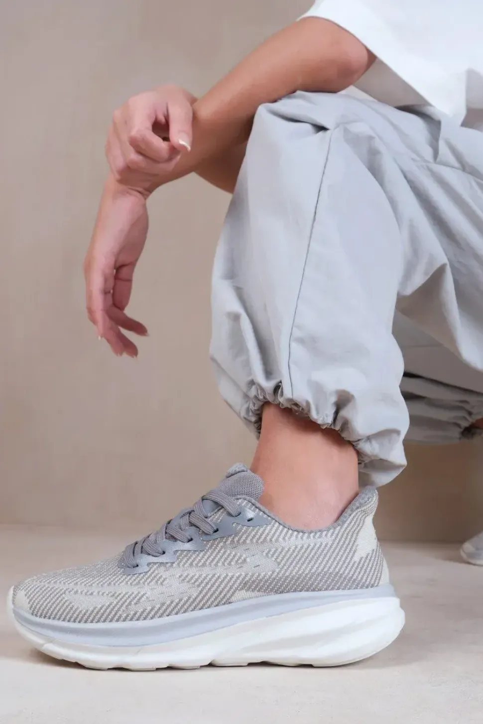 'Track' Breathable Mesh Gym Runner Lace Up Trainers