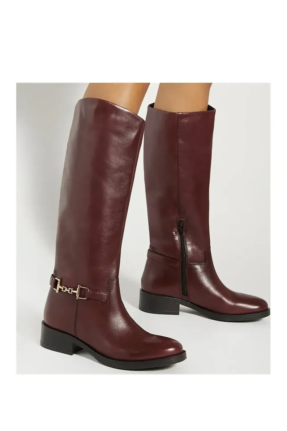 'Tucci' Leather Knee High Boots