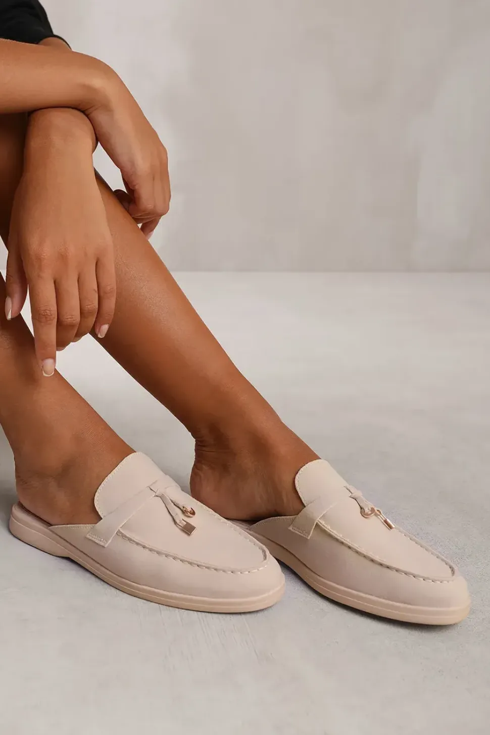 'Twilight' Wide Fit Flat Slip On Loafer With Tassel Detail
