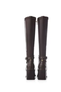 'Umah' Snake Print Heeled Boots