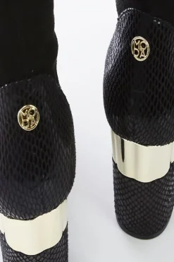 'Valentinne' Alcantara Biker Boots