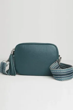 'Verona' Crossbody Tassel Bag with Aztec Strap