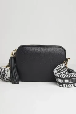 'Verona' Crossbody Tassel Bag with Aztec Strap
