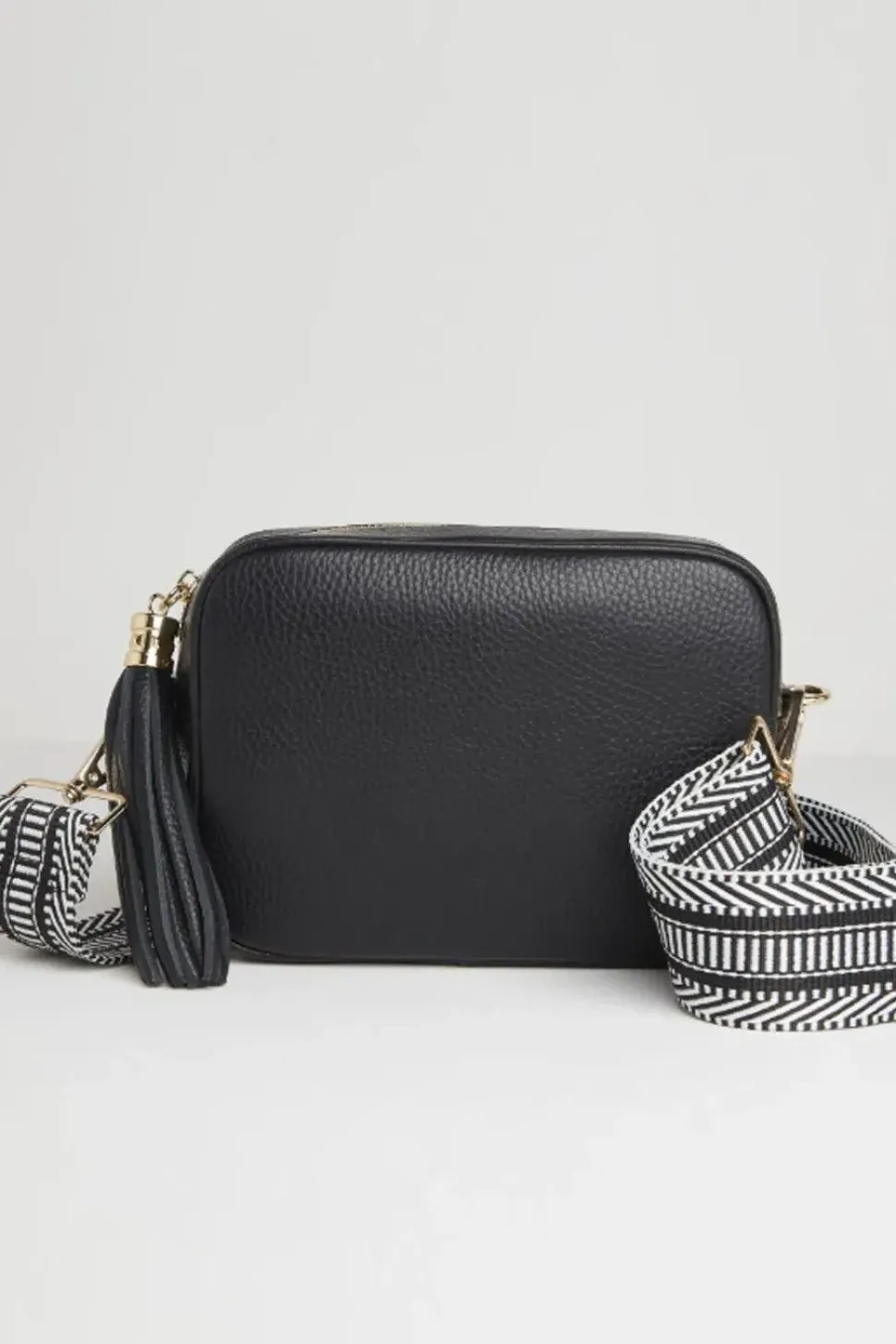 'Verona' Crossbody Tassel Bag with Aztec Strap