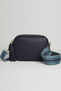 'Verona' Crossbody Tassel Bag with Aztec Strap