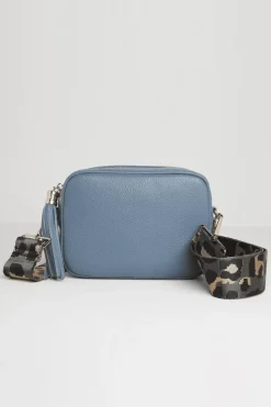 'Verona' Crossbody Tassel Bag with Dark Leopard Strap