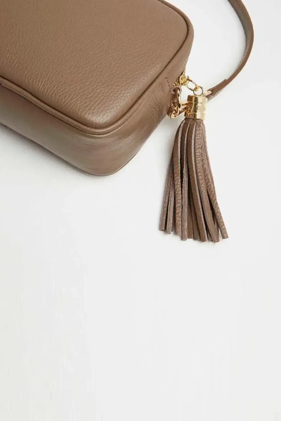 'Verona' Crossbody Tassel Bag With Dark Leopard Strap