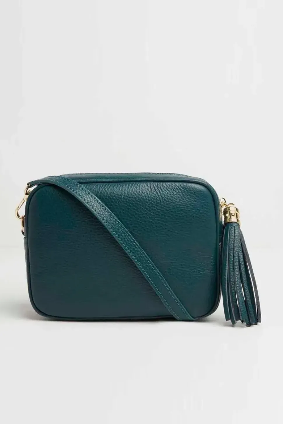 'Verona' Crossbody Tassel Bag with Dark Leopard Strap