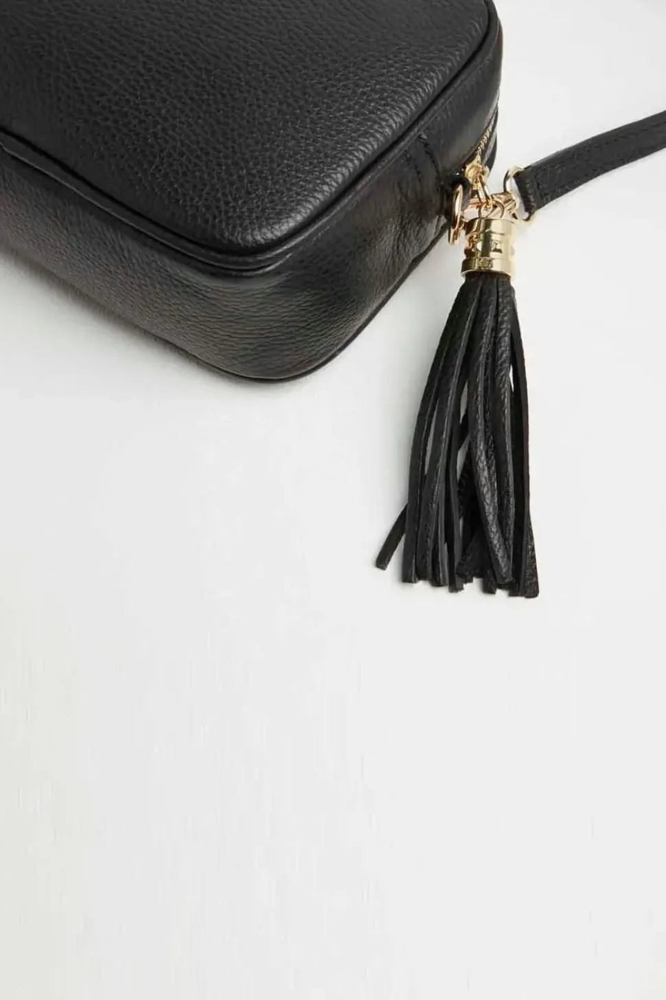 'Verona' Crossbody Tassel Bag with Dark Leopard Strap