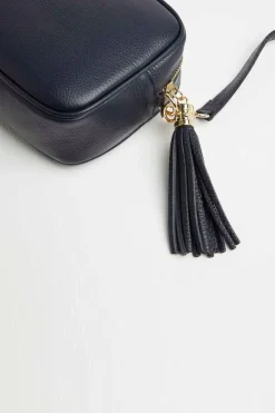 'Verona' Crossbody Tassel Bag With Leopard Strap
