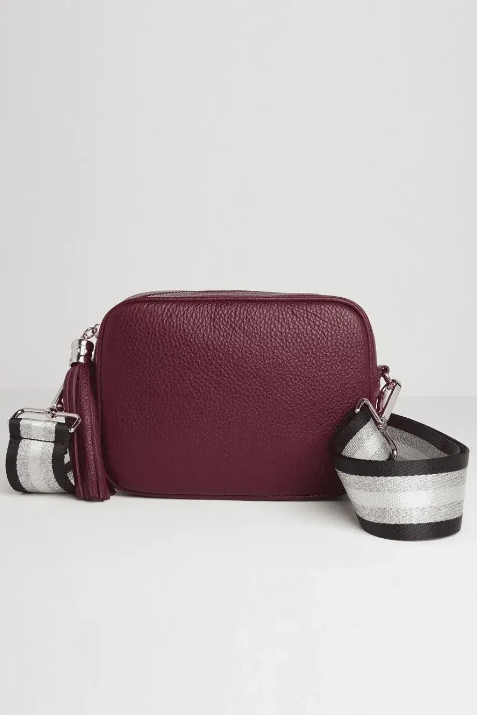 'Verona' Crossbody Tassel Bag With Sparkle Strap