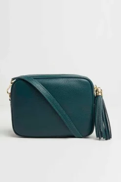 'Verona' Crossbody Tassel Bag with Stripe Strap