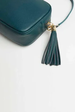 'Verona' Crossbody Tassel Bag with Stripe Strap