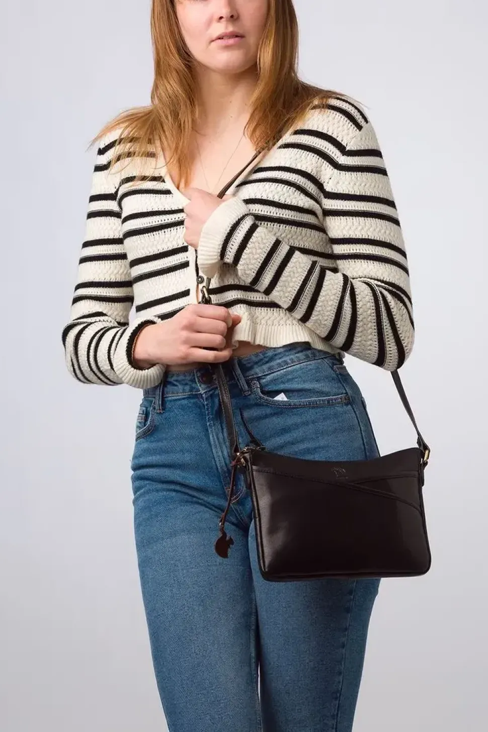 'Viola' Leather Cross Body Bag