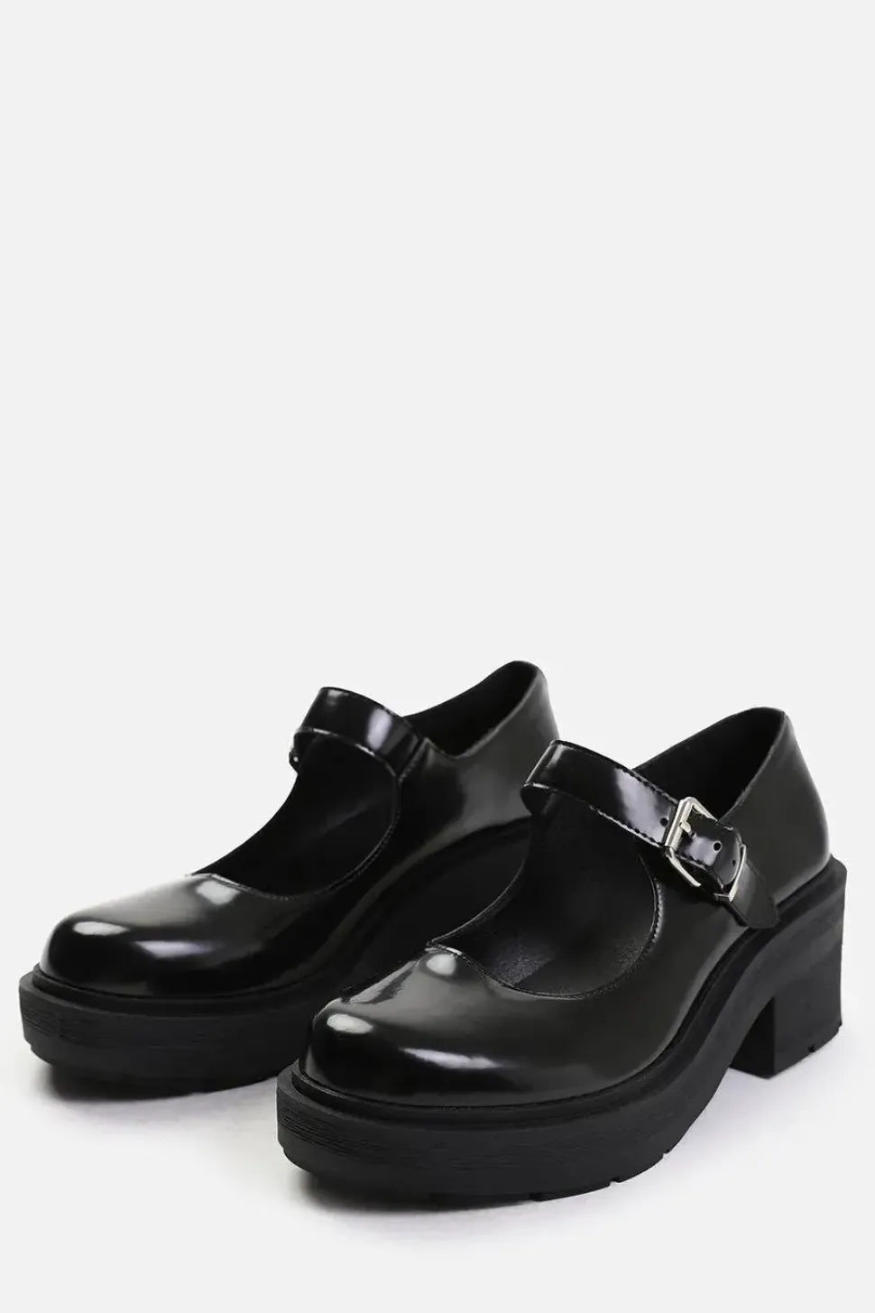 'Washington' Chunky Sole Shoes With Single Buckle Strap