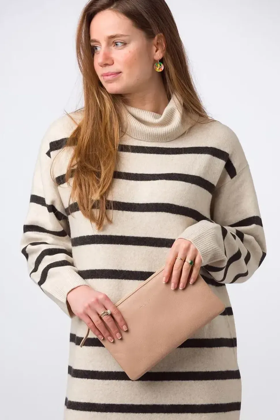 'Wilmslow' Nappa Leather Clutch Bag