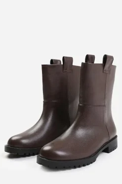 'Winter' Wide Fit Mid Calf Boot With Stitching Detail