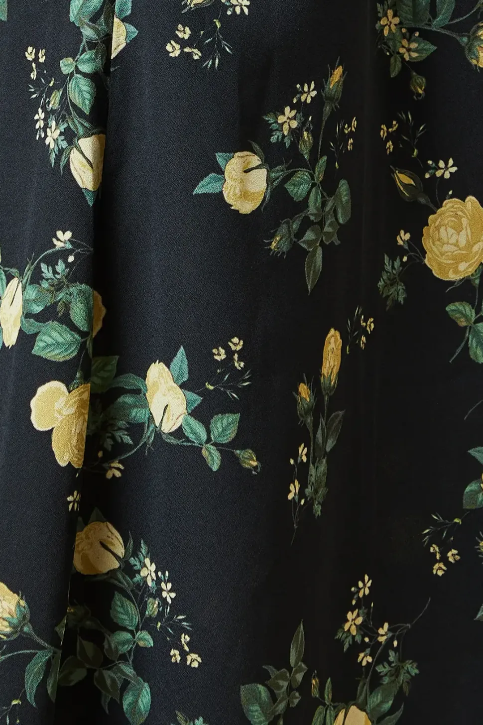 Yellow Floral Half Sleeve Shirt Dress