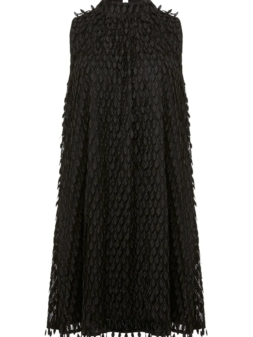 Zafia Black Textured Shift Dress-