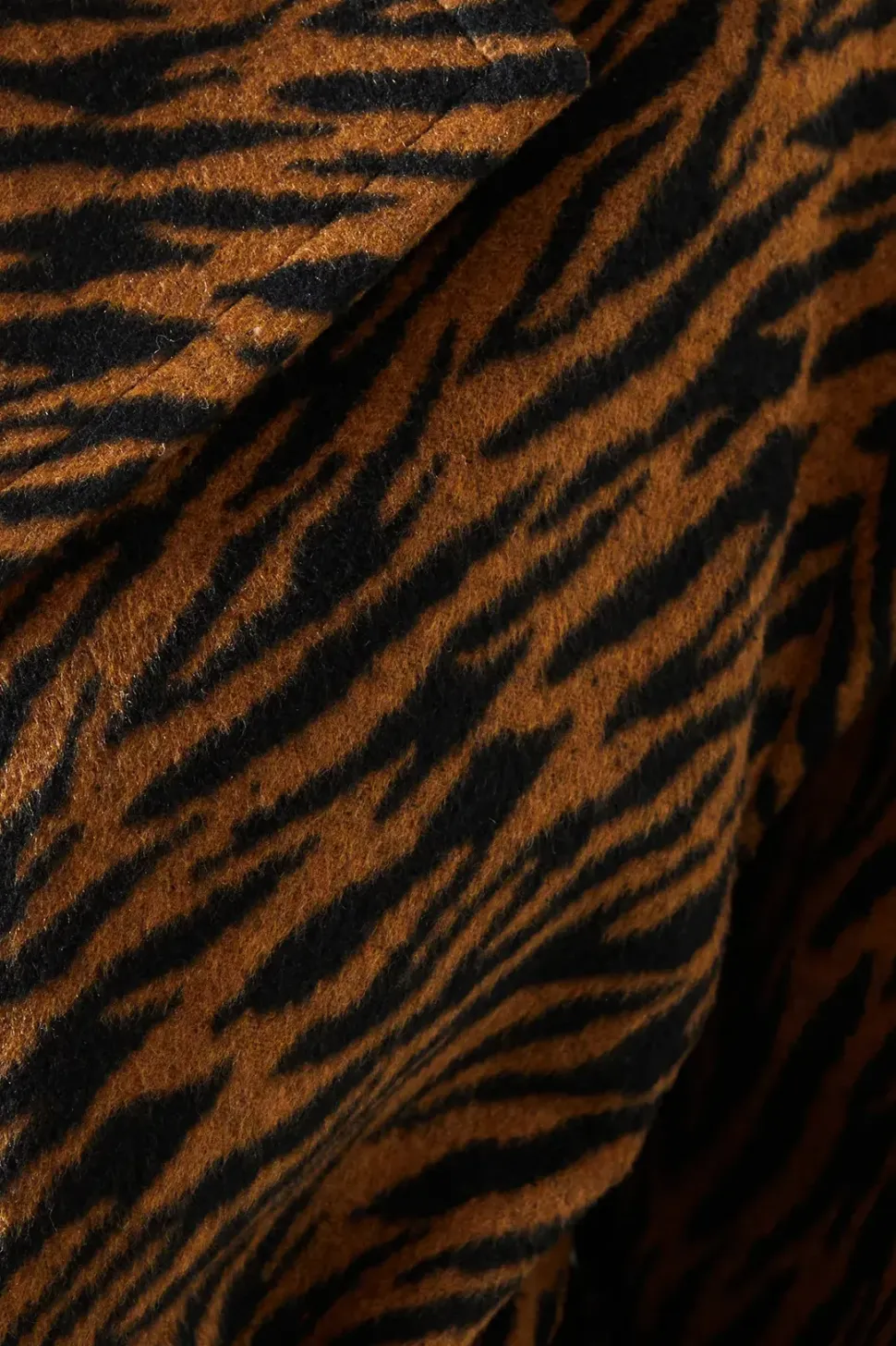 Zebra Belted Wrap Coat