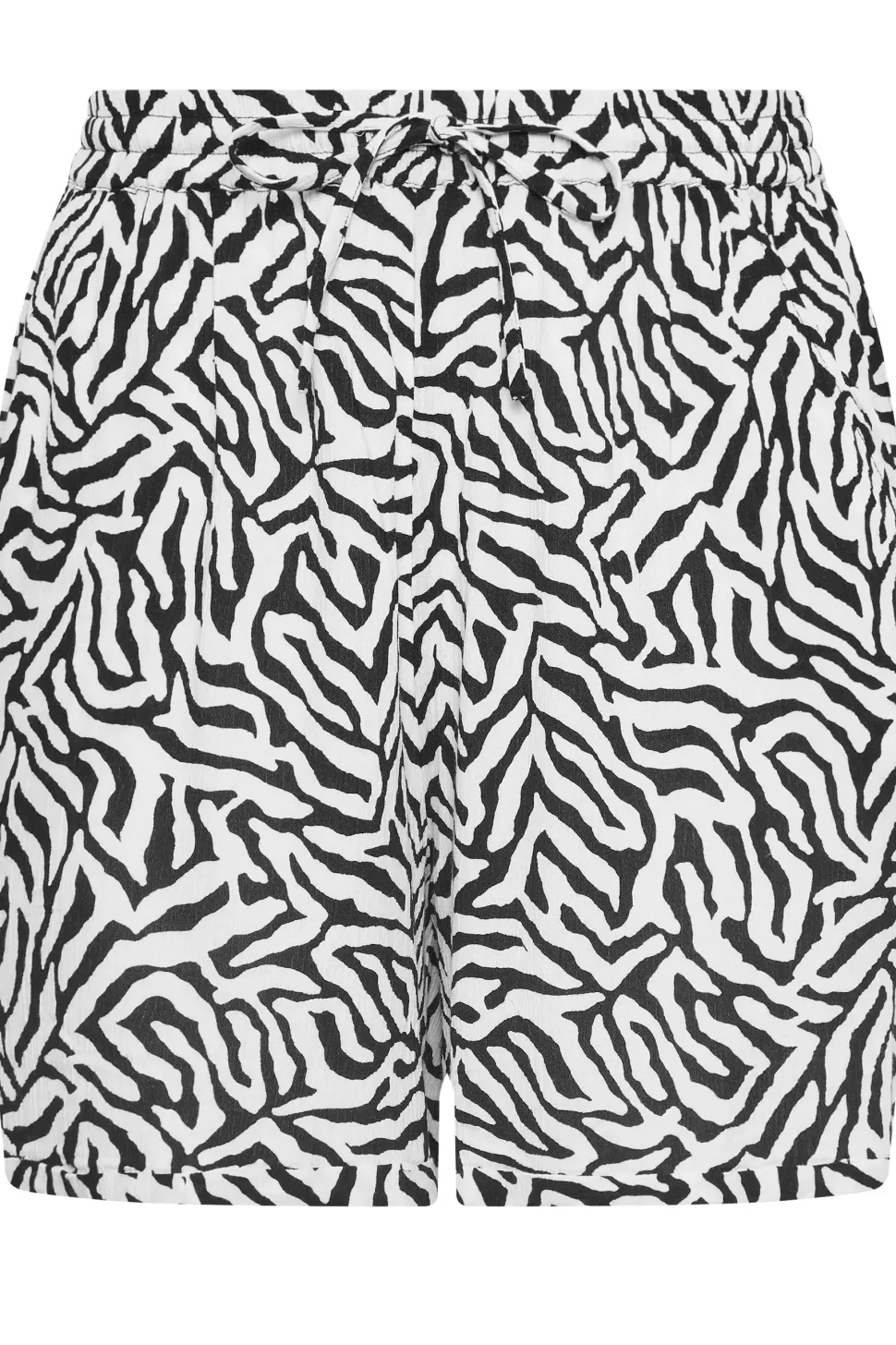 Zebra Print Crinkle Shorts
