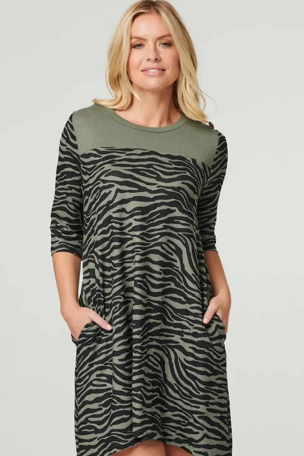 Zebra Print Short Skater Dress