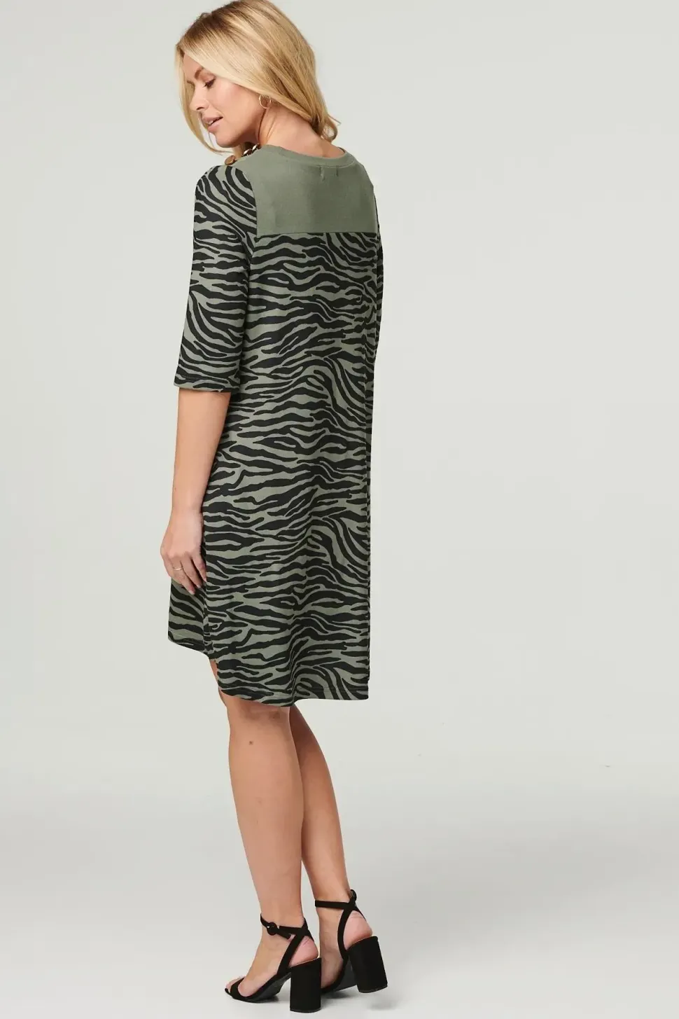 Zebra Print Short Skater Dress