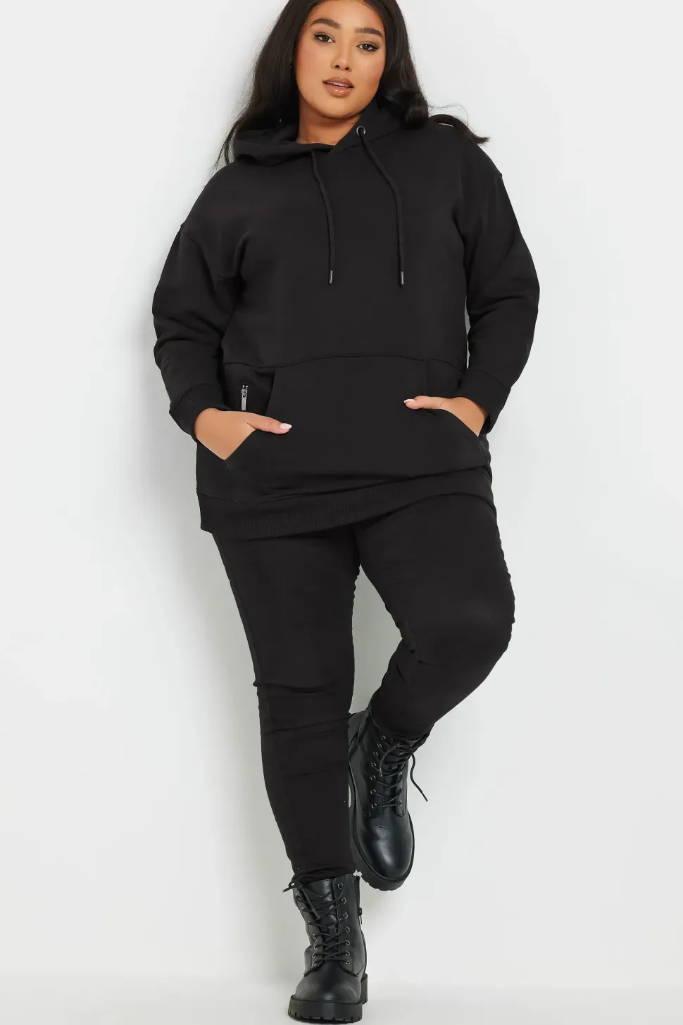 Zip Detail Hoodie