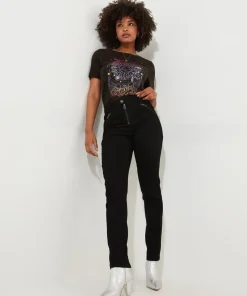 Zip Detail Skinny Jeans