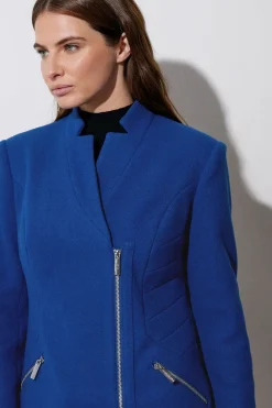 Zip Detail Tailored Coat