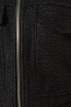 Zip Front Pocket Detail Jacket