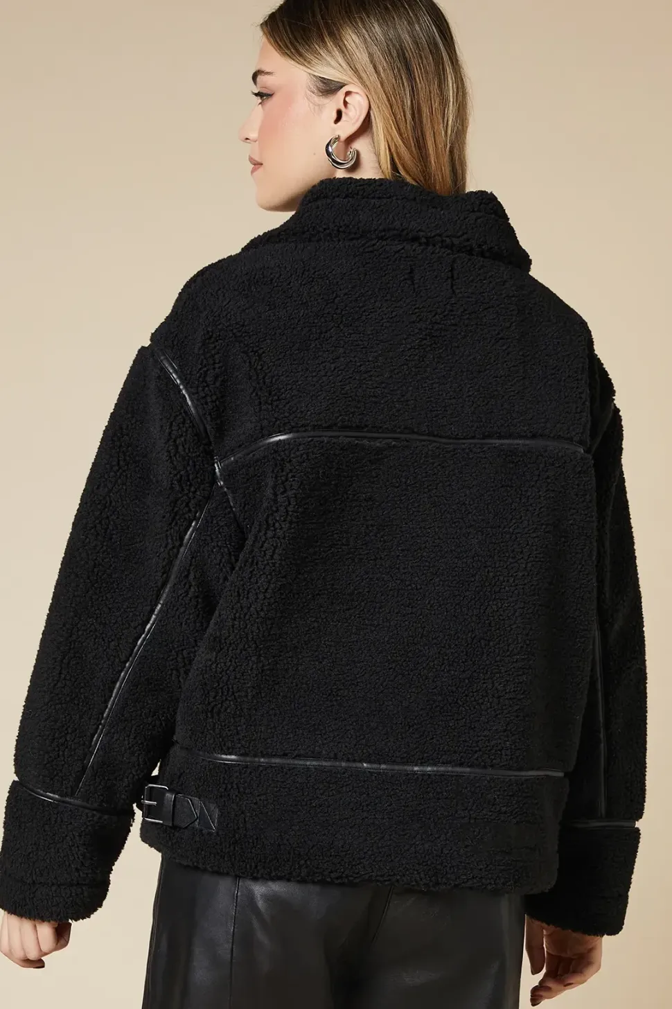 Zip Through Borg Jacket