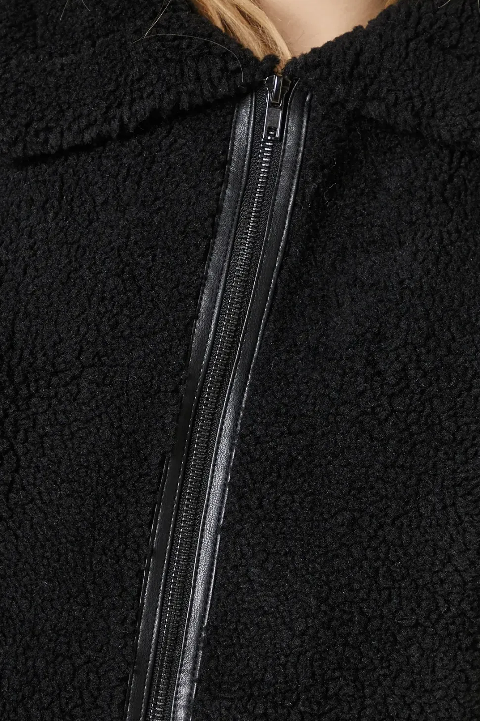 Zip Through Borg Jacket