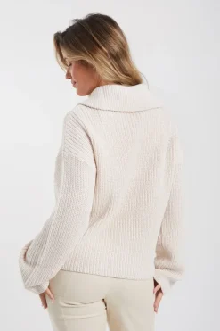 Zip Through Fisherman Knit Jacket