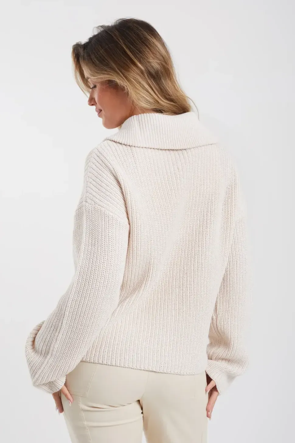 Zip Through Fisherman Knit Jacket
